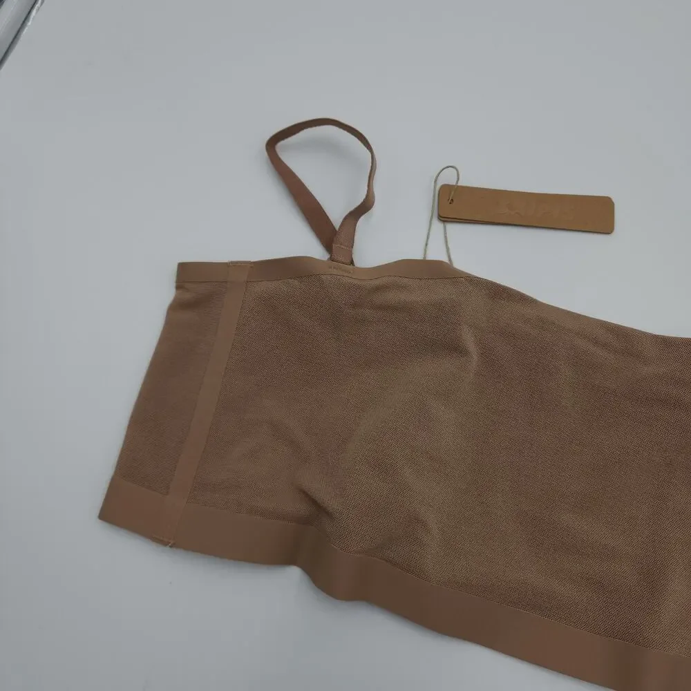Skims Powermesh Bandeau Bralette In Sienna Size L - Picture 3 of 6